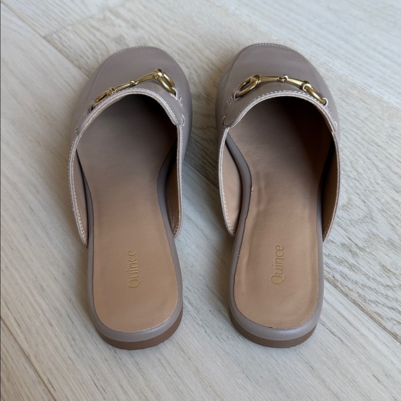 Quince Italian Leather Horsebit Loafer Mule Size 8. - Picture 5 of 7